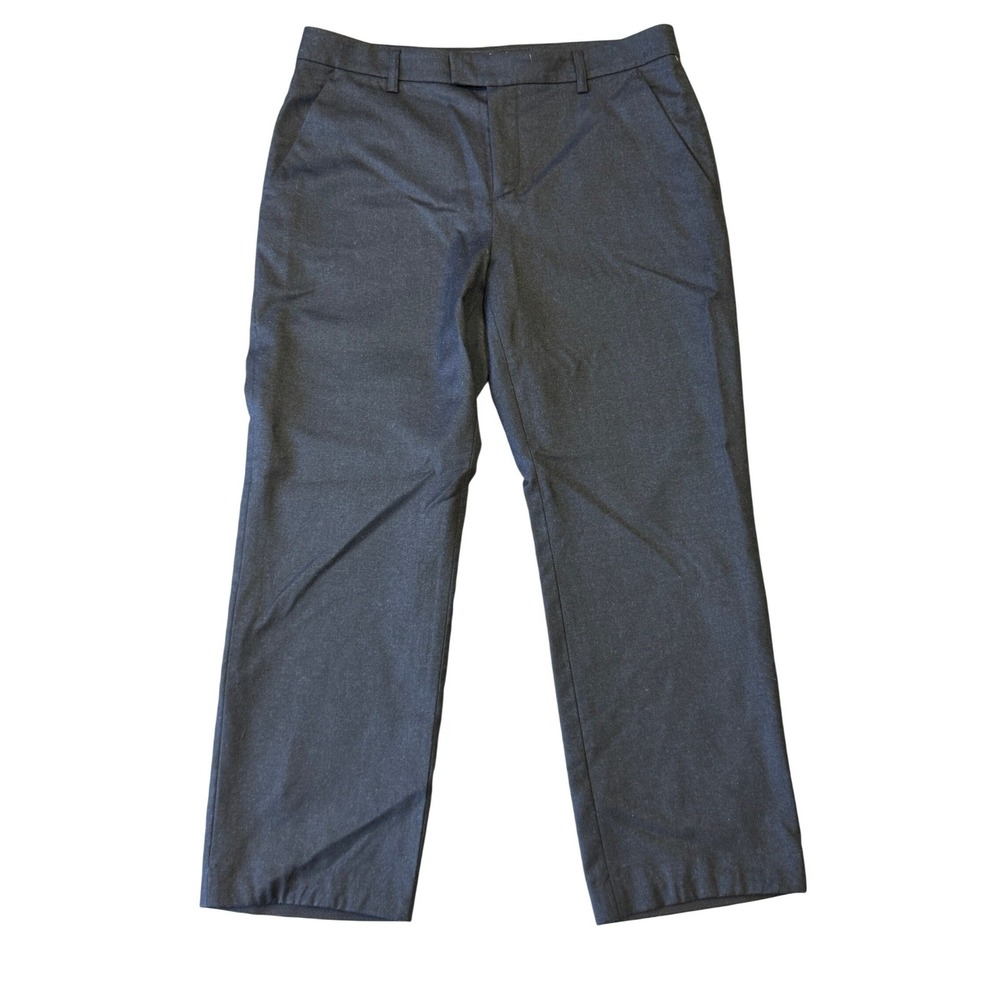 Agnes B. Dark Grey Low Rise Trousers Pants 100% Wool  France EU: 40 US: 8/10 New